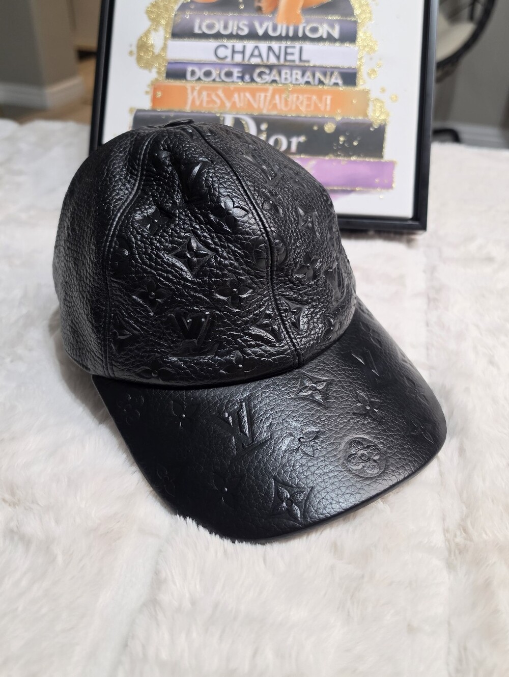 🔥 Louis Vuitton Taurillon Monogram 1.1 Cap Black Size 58 🔥